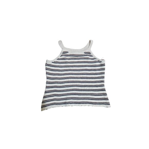 Cloudchaser Women's Maroon Blue and White Striped Knit Tank Top - Size XL - Picture 1 of 4